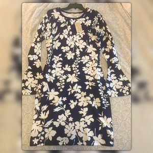Michael Kors Bell Sleeve Navy Dress